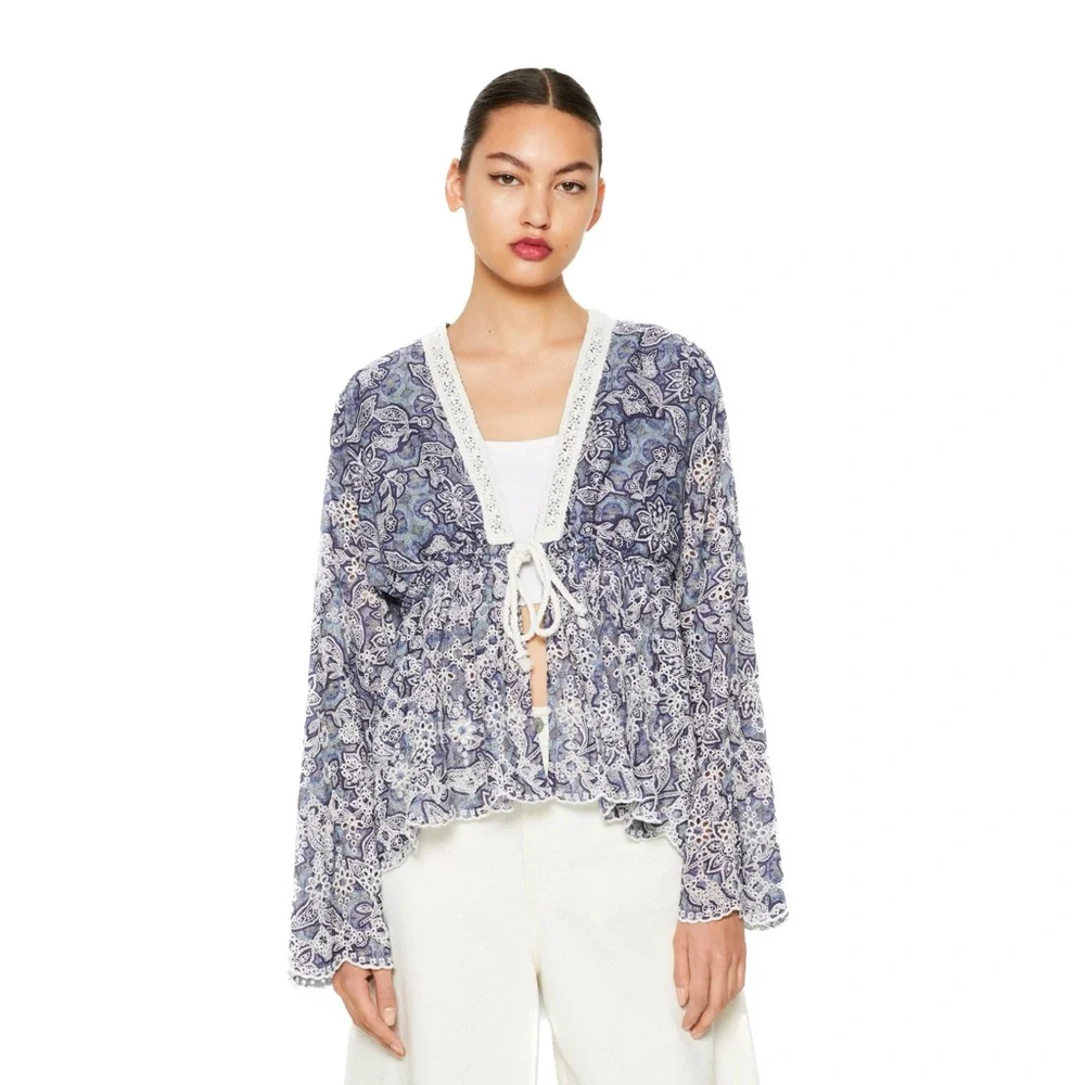 Free People |  Anissa Bed Jacket NWT - Picture 2 of 7